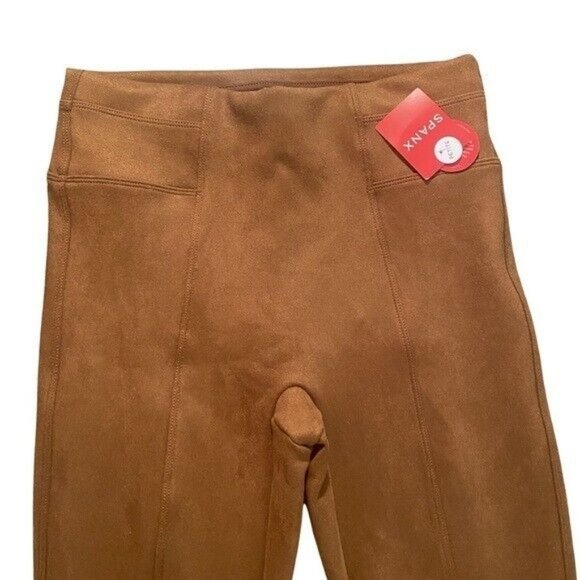 Spanx Faux Suede Rich Caramel Leggings - Picture 6 of 11